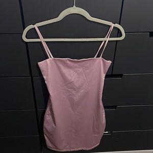 Mauve Satin Mini Dress